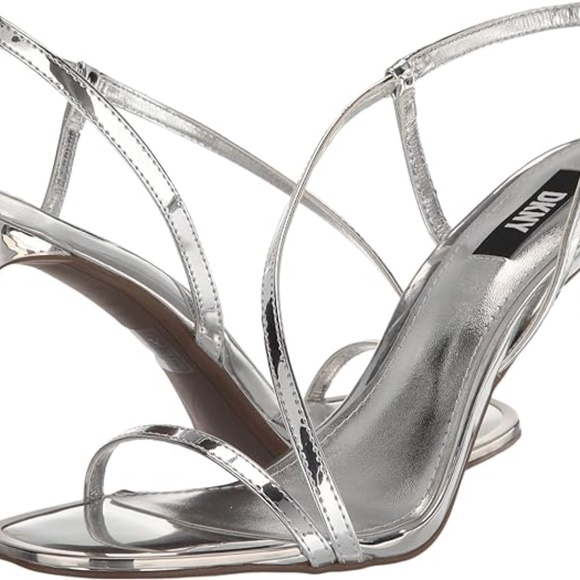 Silver DKNY Strappy Heels - NWOT - Picture 4 of 7